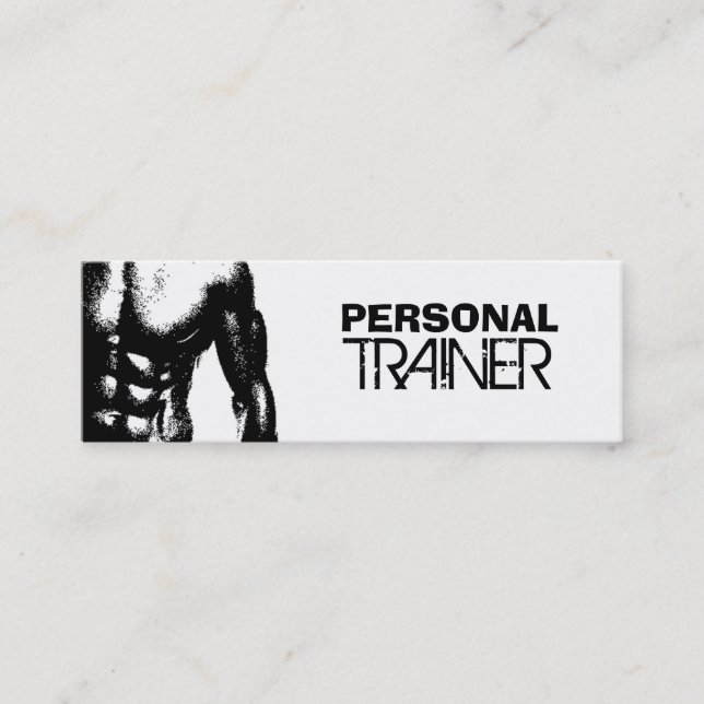 Personal Trainer Skinny Business Cards (Front)