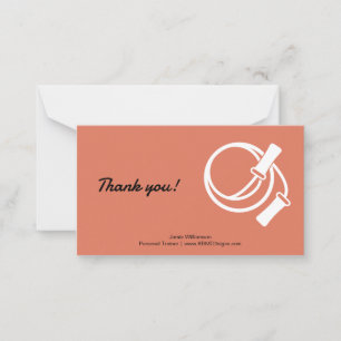 Personal Trainer Skipping Rope Landscape Thank You Card