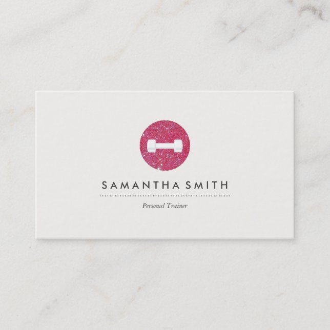 Personal Trainer Sparkling Logo Business Card (Front)