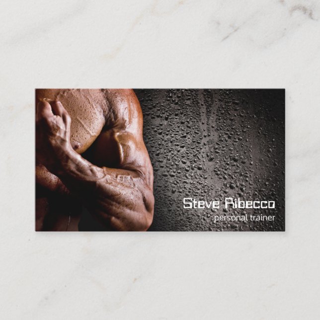 Personal Trainer Sport Fitness Coach Business Card (Front)