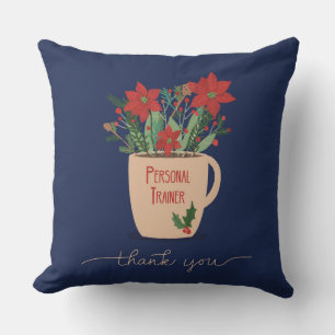 Personal Trainer Thank You at Christmas Cushion