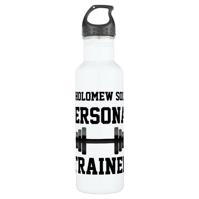 Personal Trainer Water Bottle, Personalised Name 710 Ml Water Bottle (Front)