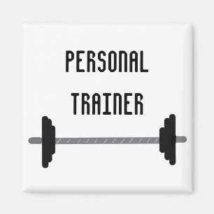 Personal Trainer with Barbell Magnet