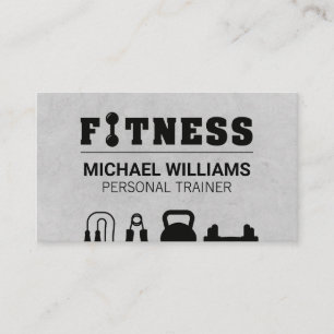 Personal Trainer   Workout Equipment   Fitness Business Card