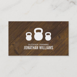 Personal Training (wood) Business Card