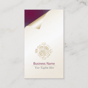 Personal Tutor Business Card Gold Floral Flourish