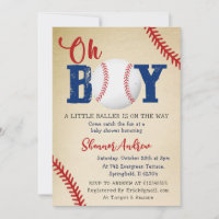 Personal Vintage Sport Baseball Baby Shower