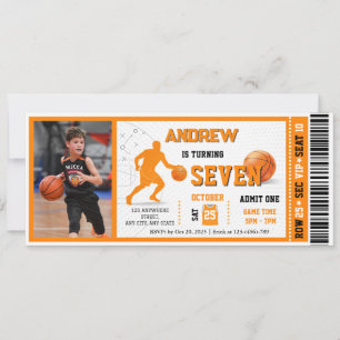 Personal VIP Basketball Game Birthday Ticket Invitation