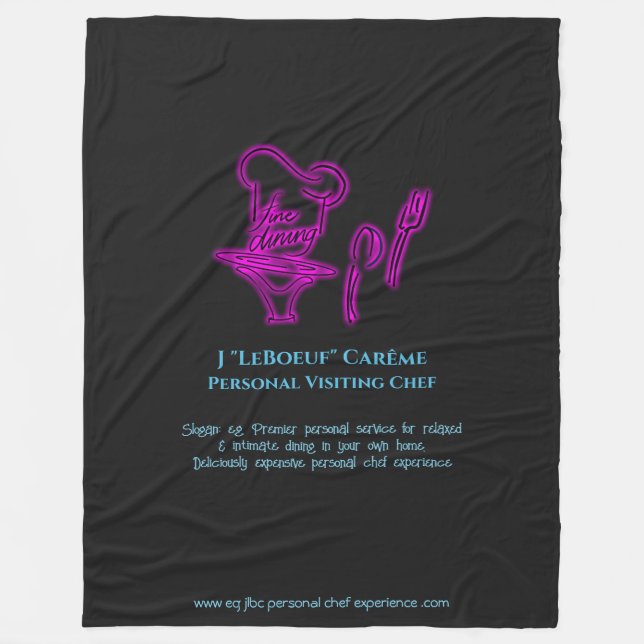 Personal Visiting Chef Experience Fleece Blanket (Front)