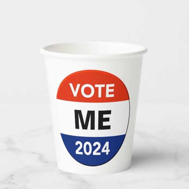 Personal Vote 2024 Presidential Election Campaign Paper Cups (Front)