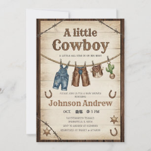 Personal Wild West Baby Shower  Invitation