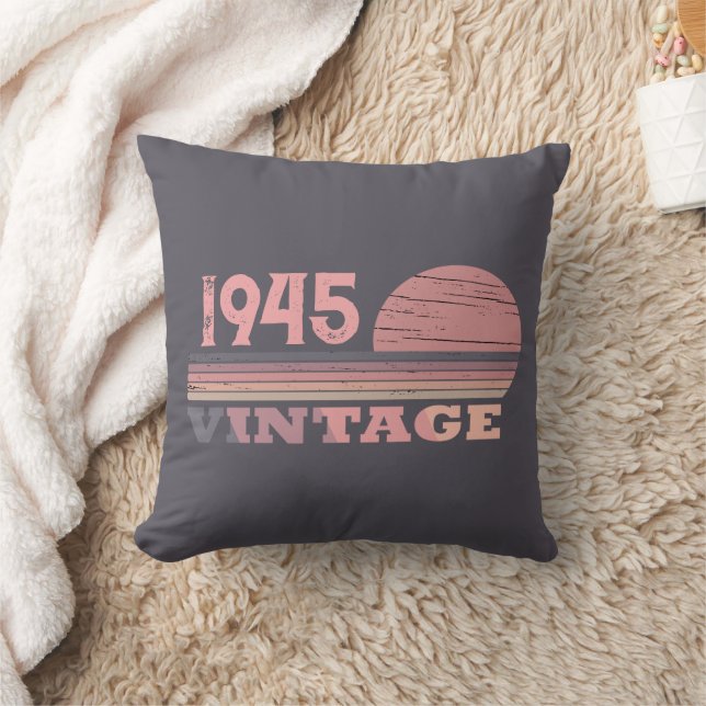 Personaliazed eighty vintage 80th birthday party cushion (Blanket)