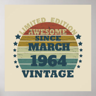 Personaliazed sixty vintage 60th birthday party poster