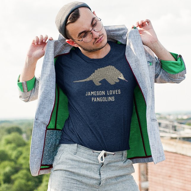 Personalied Custom Message Pangolin Graphic TShirt (Creator Uploaded)