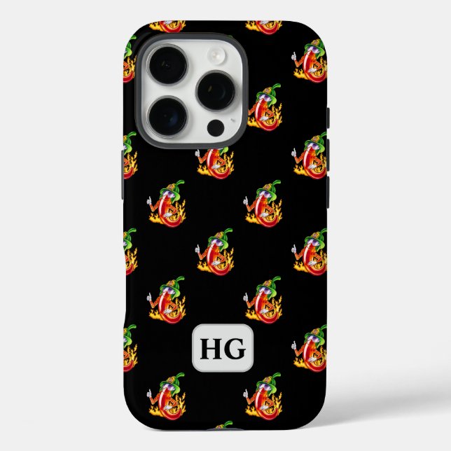 Personalisable Funny Proud Firefighter Chilli Case-Mate iPhone Case (Back)
