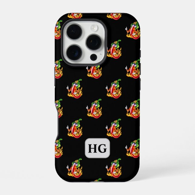 Personalisable Funny Proud Firefighter Chilli iPhone Case (Back)