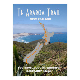 Personalisable Te Aroroa Trail  Poster