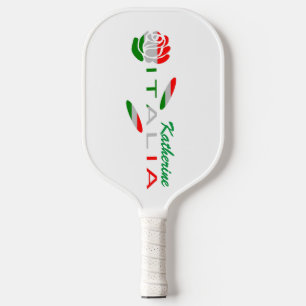 Personalisation Bandiera d'Italia Rosa Pickleball Paddle
