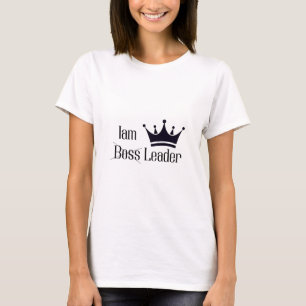 personalisation Basic T-shirt iam leader not boos