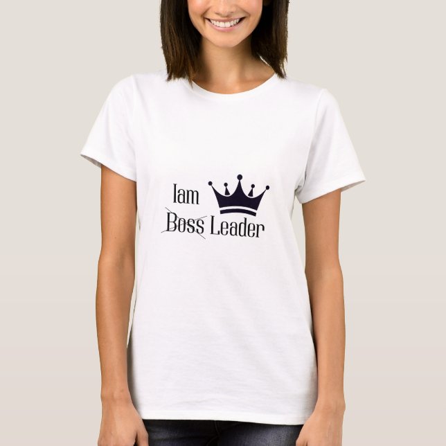 personalisation Basic T-shirt iam leader not boos (Front)