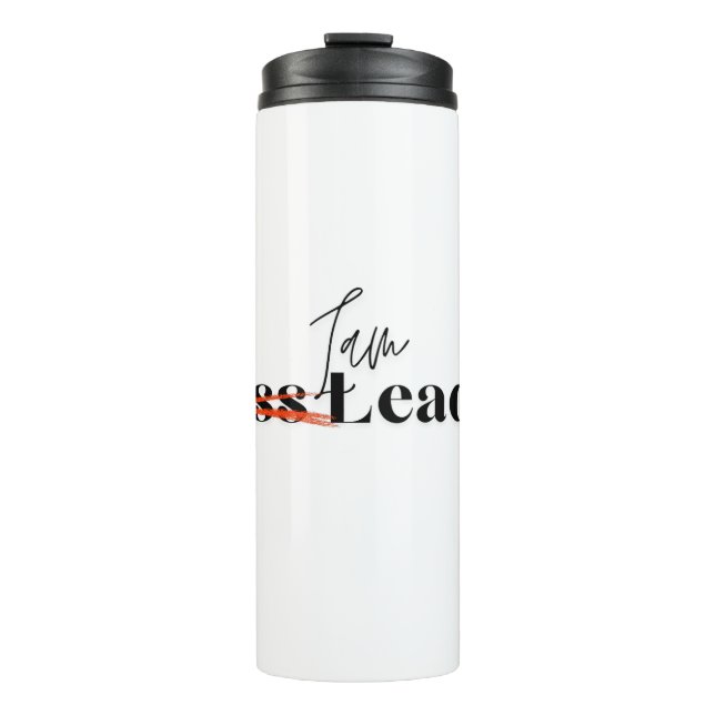 Personalisation iam leader not boos thermal tumbler (Front)