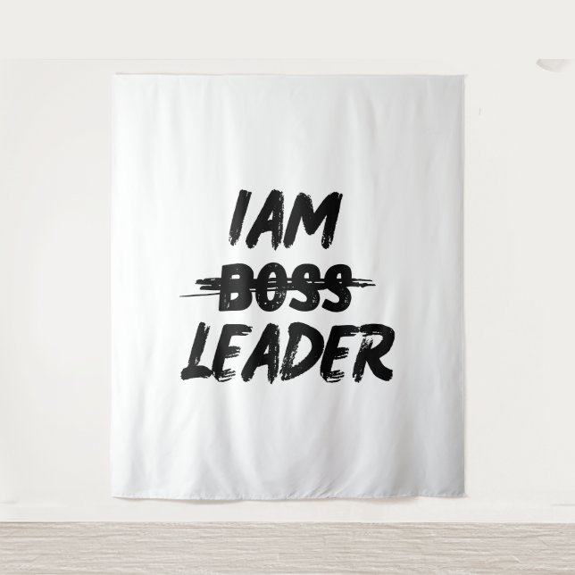 Personalisation tapestry  iam leader not boos (Front)