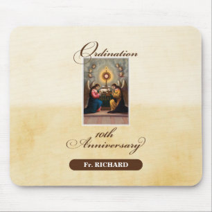Personalise, 10th Ordination Anniversary Angels Mouse Pad