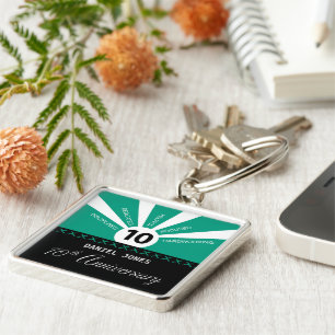 Personalise, 10th Year Employee Anniversary Key Ring