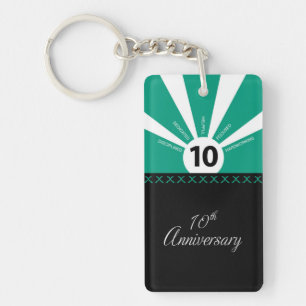 Personalise, 10th Year Employee Anniversary Key Ring