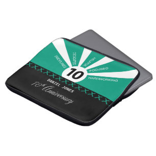 Personalise, 10th Year Employee Anniversary Laptop Sleeve