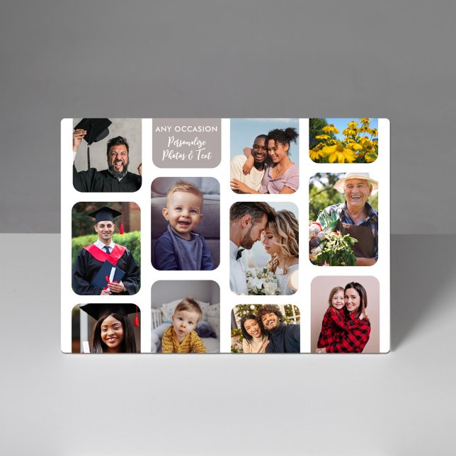  Personalise 11 Photos Modern Elegant Any Occasion Plaque (Creator Uploaded)