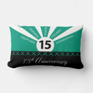 Personalise, 15th Yr Employee Business Anniversary Lumbar Cushion