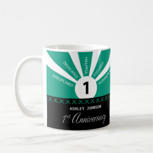 Personalise, 1st Year Employee Anniversary Coffee Mug