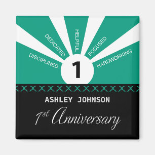 Personalise, 1st Year Employee Anniversary Magnet