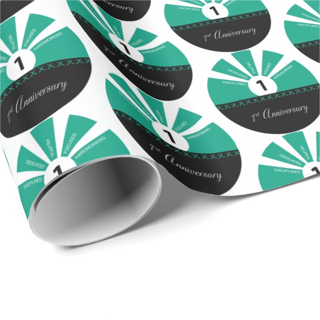 Personalise, 1st Year Employee Anniversary Wrapping Paper (Roll Corner)