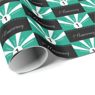 Personalise, 1st Year Employee Anniversary Wrapping Paper