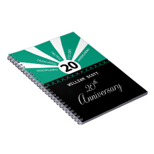 Personalise, 20th Yr Business Employee Anniversary Notebook