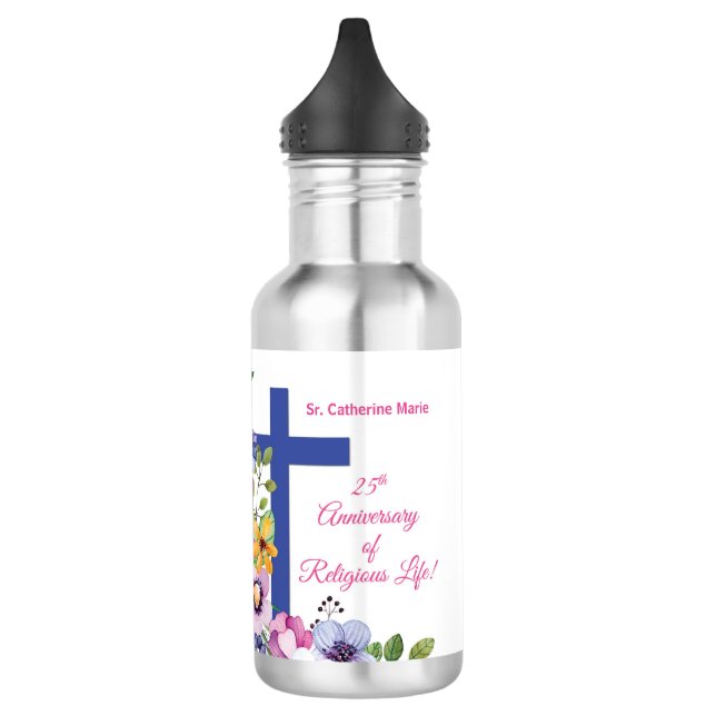 Personalise, 25th Anniversary Nun Religious Life 532 Ml Water Bottle (Left)