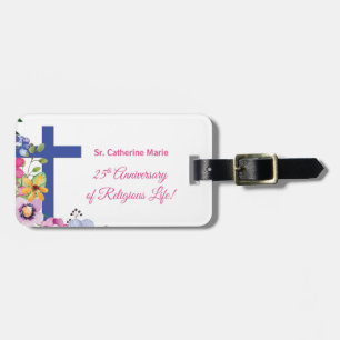 Personalise, 25th Anniversary Nun Religious Life Luggage Tag