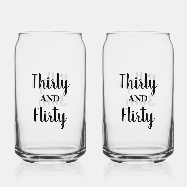 Personalise 30th Soda Glass (Front)