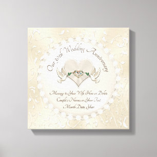 Personalise 30th Wedding Anniversary Gift for Wife Canvas Print