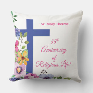 Personalise, 35th Anniversary Nun Religious Life Cushion