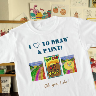 Personalise 3-Photo Panel and Text Template T-Shirt