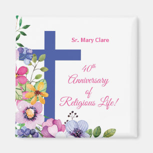 Personalise, 40th Anniversary Nun Religious Life Magnet