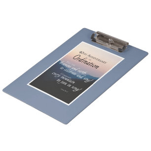 Personalise 40th Anniversary Ordination Congrats Clipboard