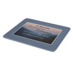 Personalise 40th Anniversary Ordination Congrats Cutting Board