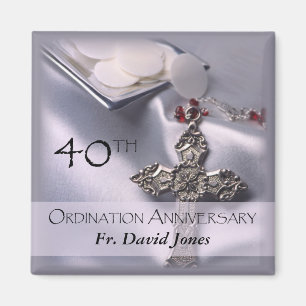 Personalise, 40th Ordination Anniversary Congrats Magnet