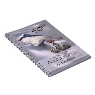 Personalise, 40th Ordination Anniversary Congrats Notebook