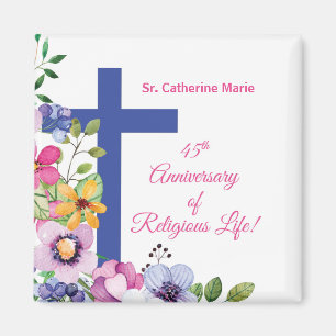 Personalise, 45th Anniversary Nun Religious Life Magnet