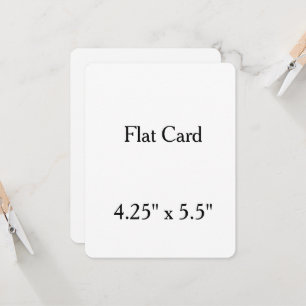 personalise 4.25" x 5.5" round Flat Card